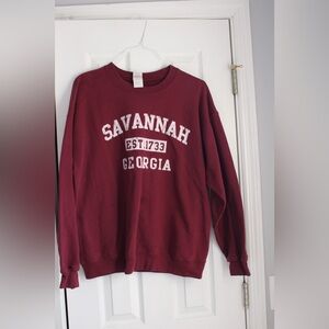Gildan Maroon Heavy Blend Savannah Crewneck Sweatshirt
